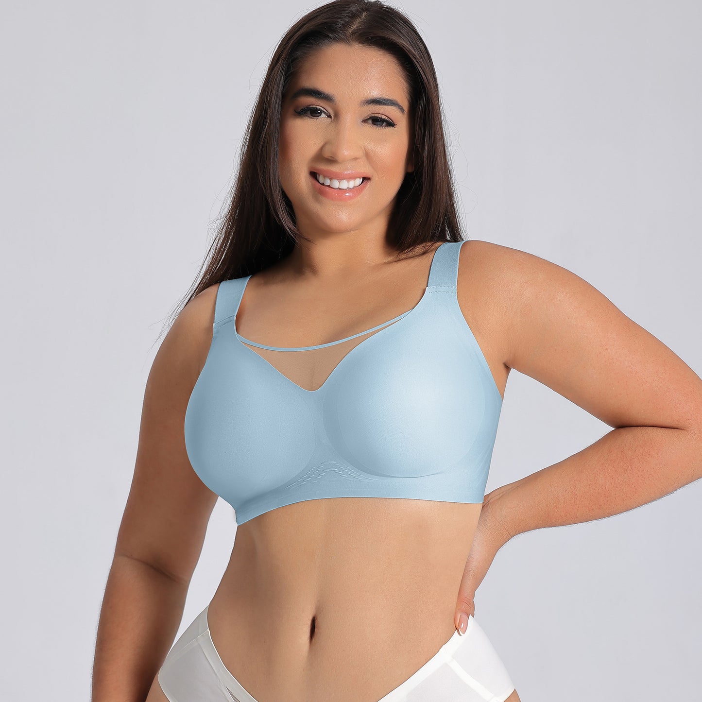 Plus Size Bra with Large Cups and Gel Padding for Women, Seamless Customized Underwear