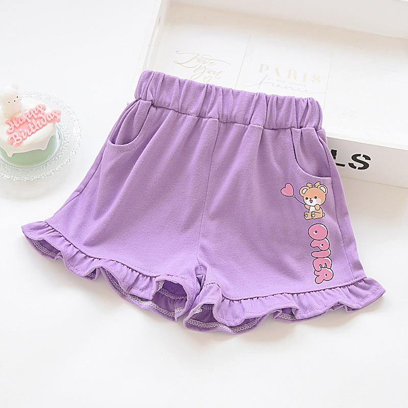 Girl wearing underwear in spring and autumn