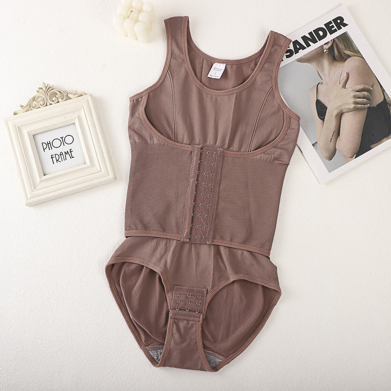 Enhanced Full-Body Shaping Bodysuit for Women, Breathable Lightweight, Body-Sculpting with Front Closure, Tummy Control, Waist Cincher, Slimming and Contouring