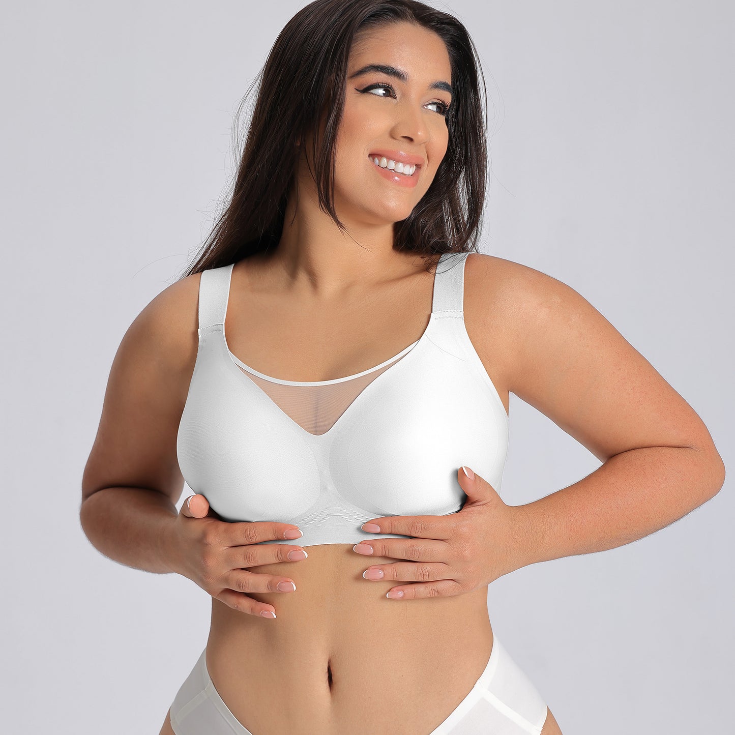 Plus Size Bra with Large Cups and Gel Padding for Women, Seamless Customized Underwear