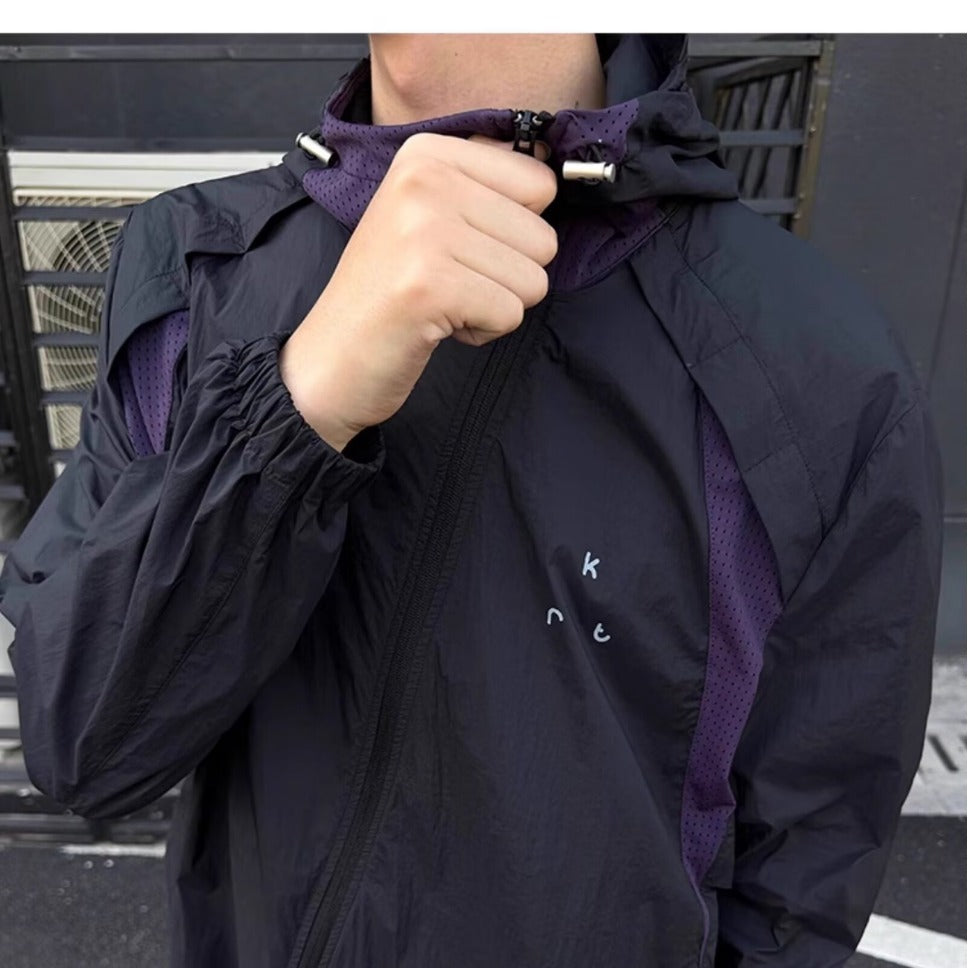 Jacket Men's Lightweight Loose Hooded Jacket