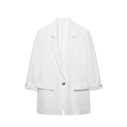 Elegant and casual loose fitting small suit jacket