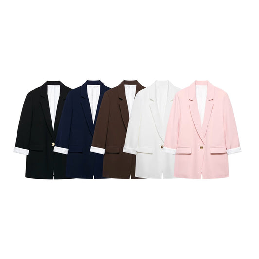 Elegant and casual loose fitting small suit jacket