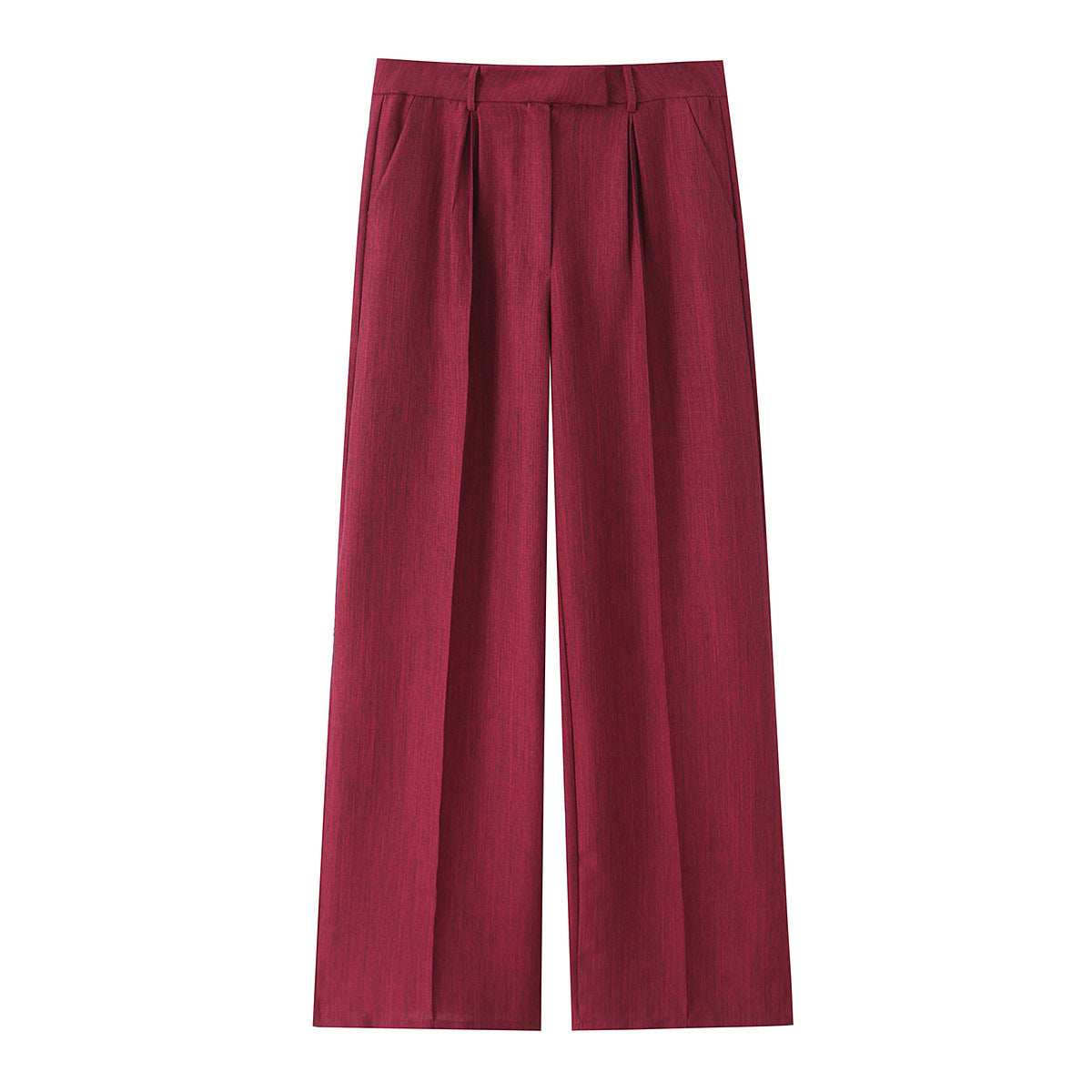 Elegant imitation linen two tone vest pants set