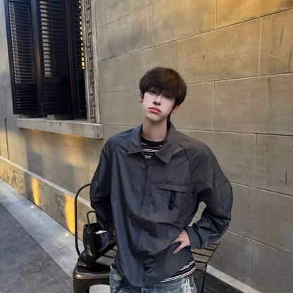 Protection Jacket for Men, Loose Zip-Up Jacket