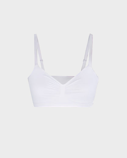 Large size thin without steel ring gathering bra