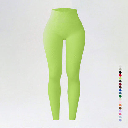 Threaded autumn and winter yoga pants seamless fitness pants high waisted sports yoga clothes leggings