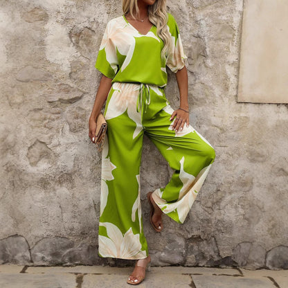 Fashionable Printed Casual Set for Women Spring Summer New Style Printed Fashion Outfit
