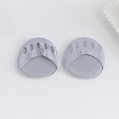 High Heel Shoe Half Sole Sock Forefoot Pad Half Size Insert Women Silicone Forefoot Pad Invisible Sock Anti-Slip Anti-Friction Shallow Mouth
