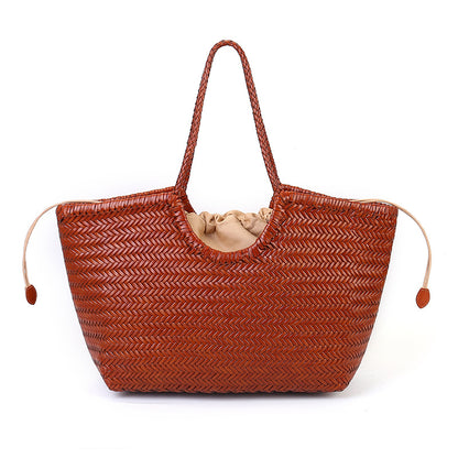 Large capacity woven bag for women