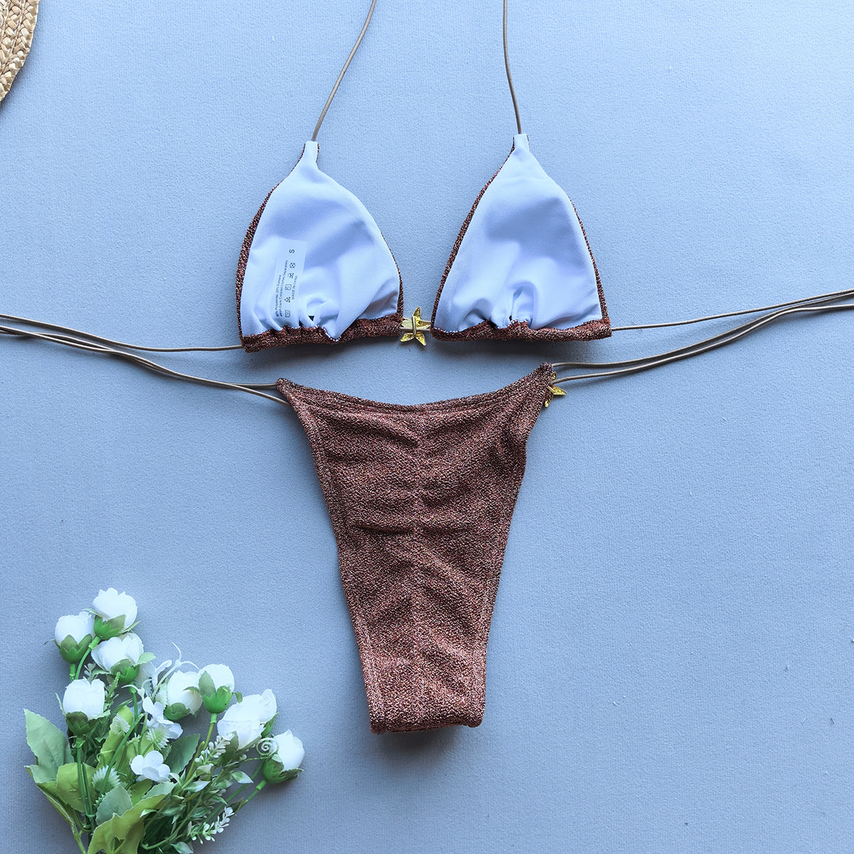 Style Solid Color Cross-border Export Separate Women's Swimsuit