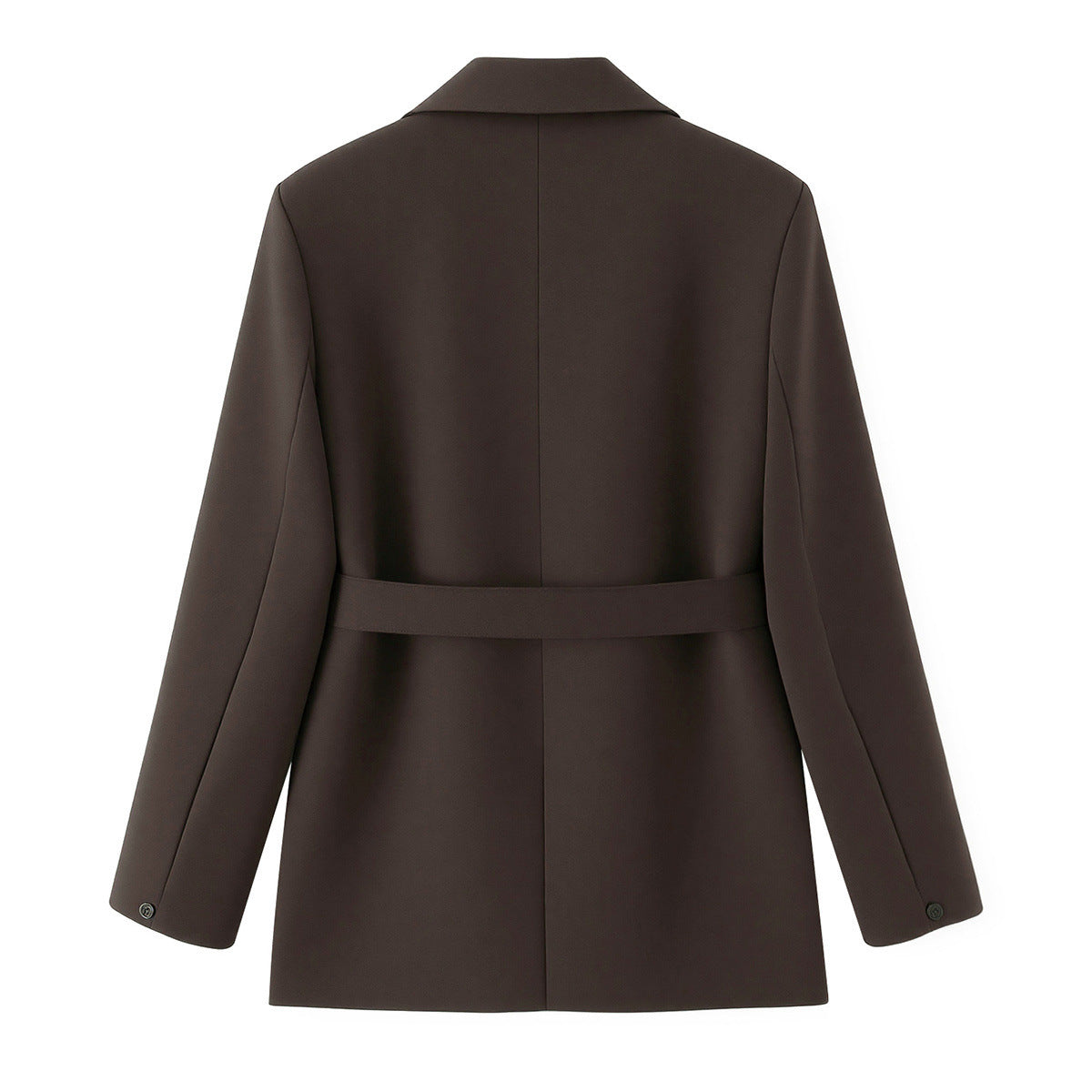 Commuter style belt suit jacket straight leg pants set