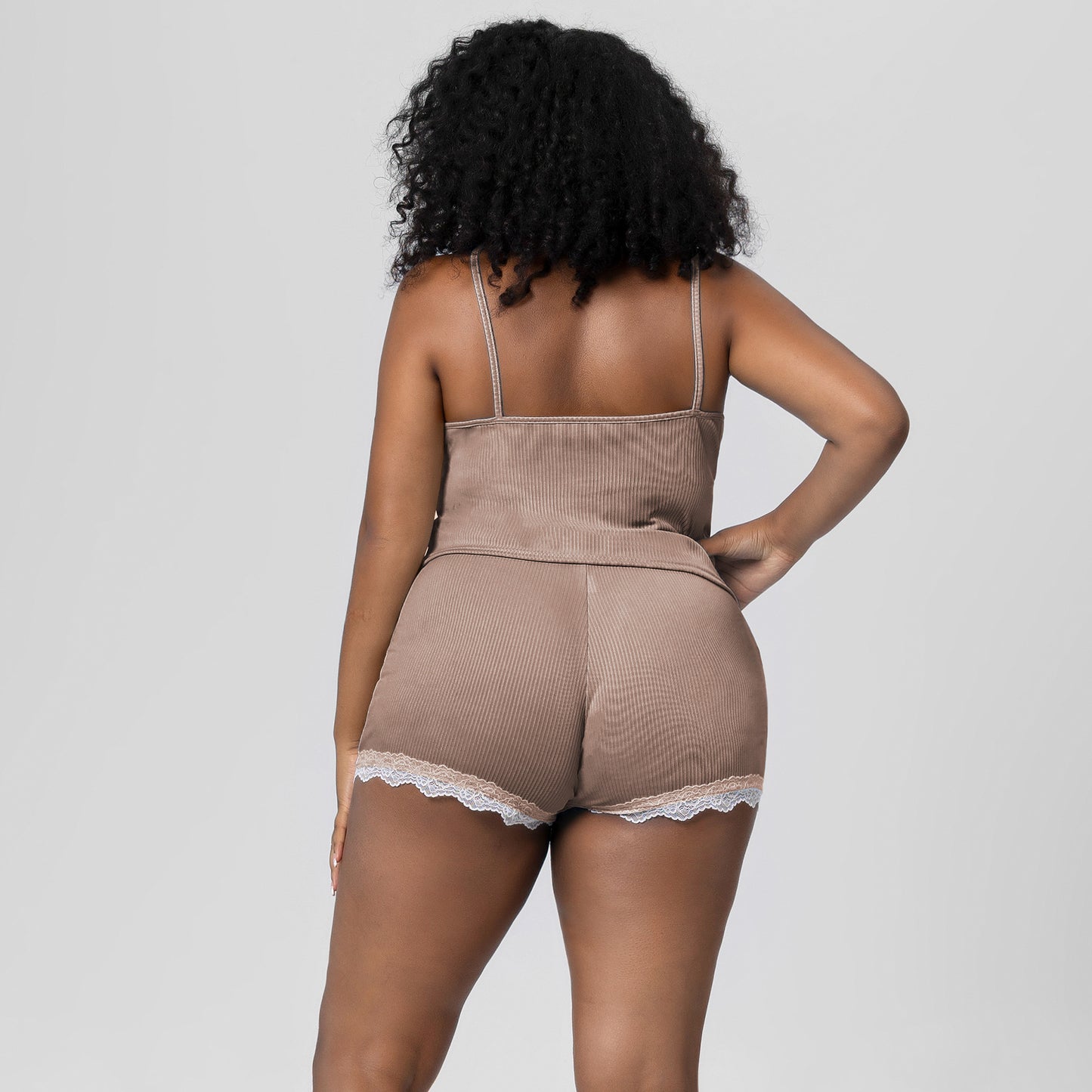 Pajamas Set Lightweight Lace Trim Camisole and Sleep Pants Loungewear Ensemble