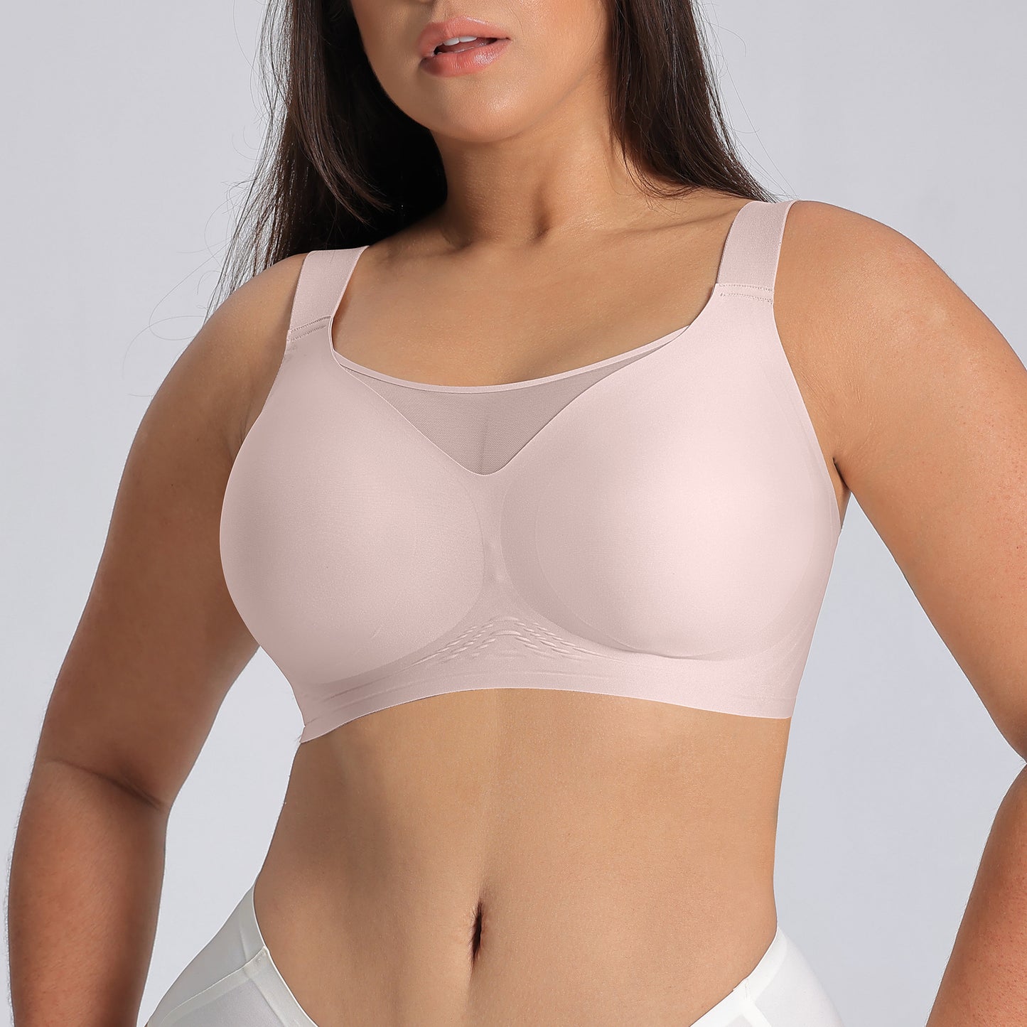 Plus Size Bra with Large Cups and Gel Padding for Women, Seamless Customized Underwear