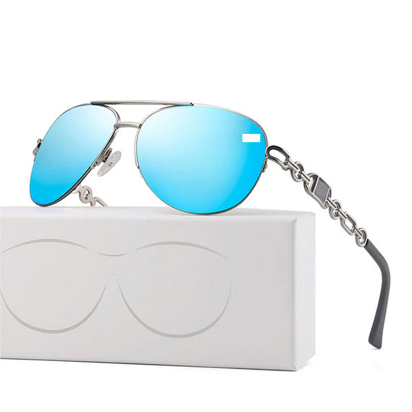 Beach Sunscreen Women's Gradient Lens Metal Frame