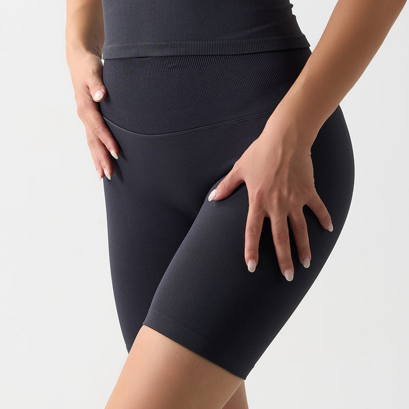Seamless Short High-Waist Tummy Control Peach Bottom Yoga Shorts