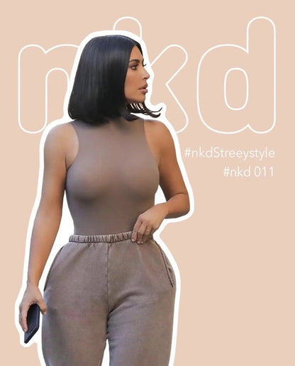 Women's Bodysuit Sleeveles Solid Color Round Neck Sexy Jumpsuit