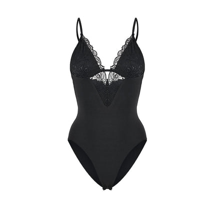 Lace Strap Jumpsuit Skin-friendly Fitted Mini Strap