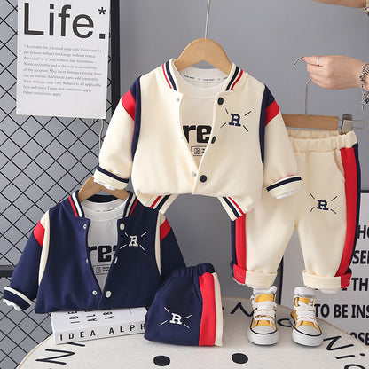 Casual clothing baseball uniform three piece set