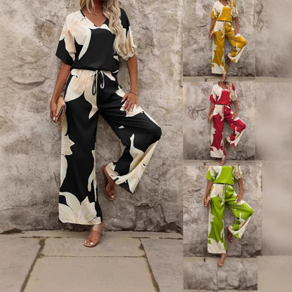 Fashionable Printed Casual Set for Women Spring Summer New Style Printed Fashion Outfit