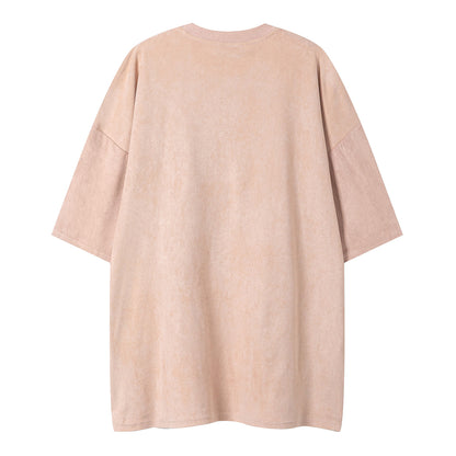 Basic minimalist plain version short sleeved shirt
