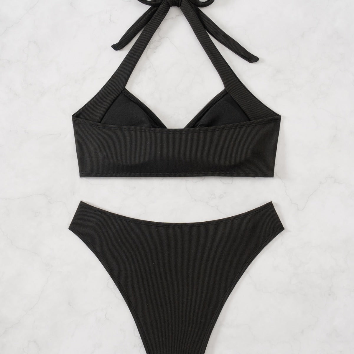 Custom Cross-border Bikini Sexy Halter Tie Low Waist Triangle Pants Separated Swimsuit Set