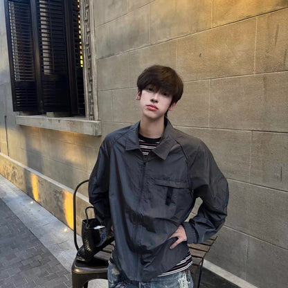 Protection Jacket for Men, Loose Zip-Up Jacket