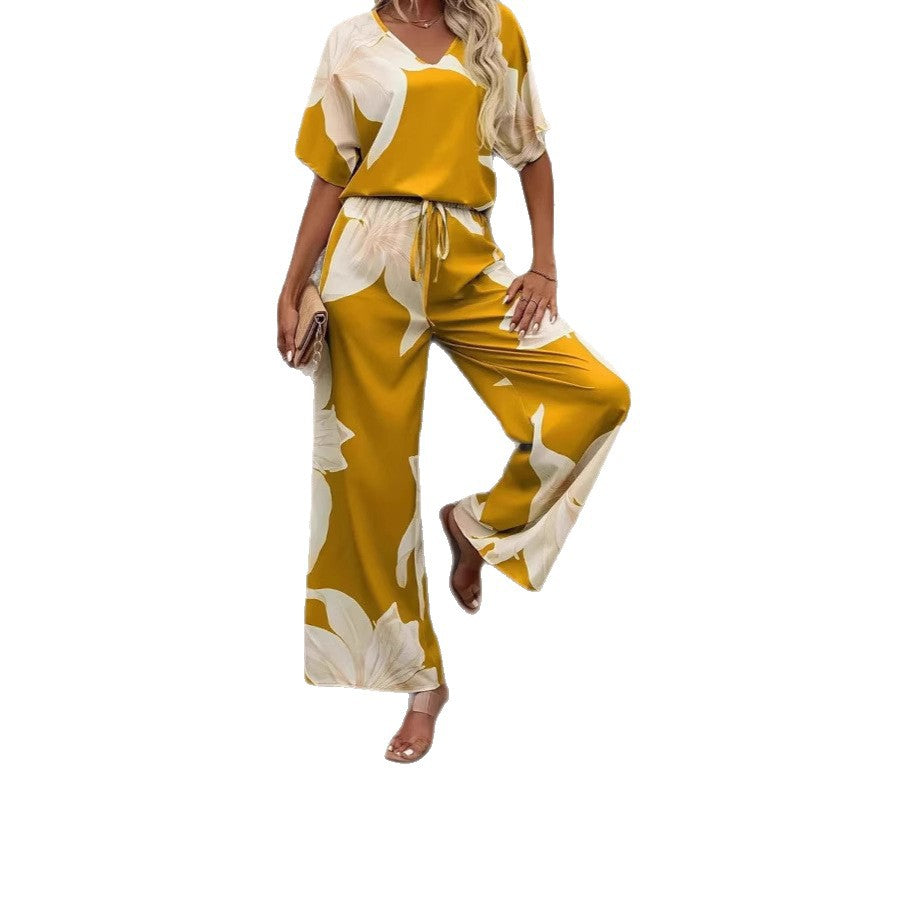 Fashionable Printed Casual Set for Women Spring Summer New Style Printed Fashion Outfit