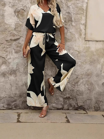 Fashionable Printed Casual Set for Women Spring Summer New Style Printed Fashion Outfit