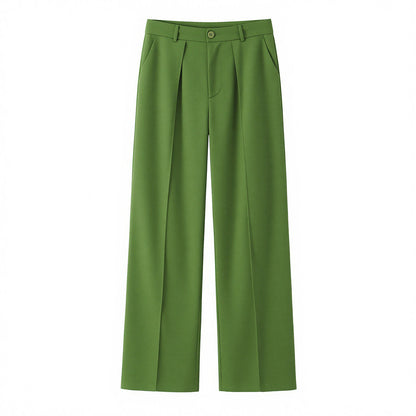 Summer elegant cotton and linen suit+straight leg pants set