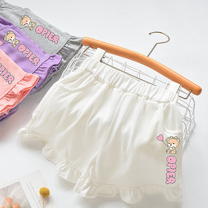 Girl wearing underwear in spring and autumn