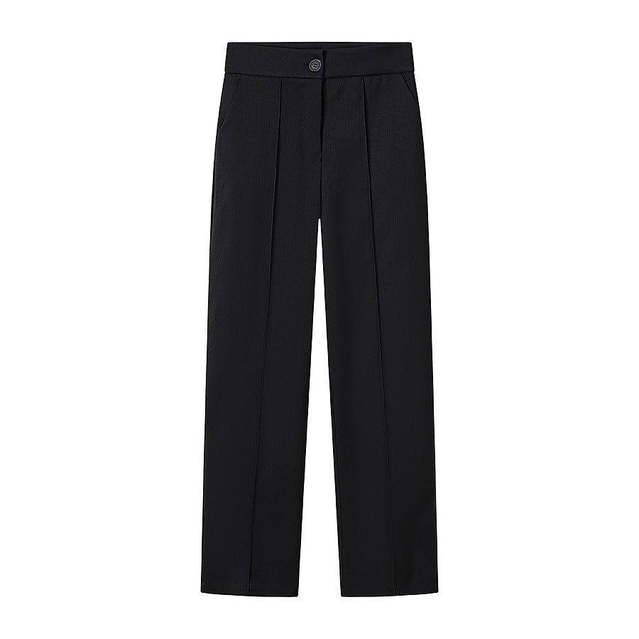 Elegant suit jacket+suit straight leg pants set