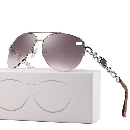 Beach Sunscreen Women's Gradient Lens Metal Frame