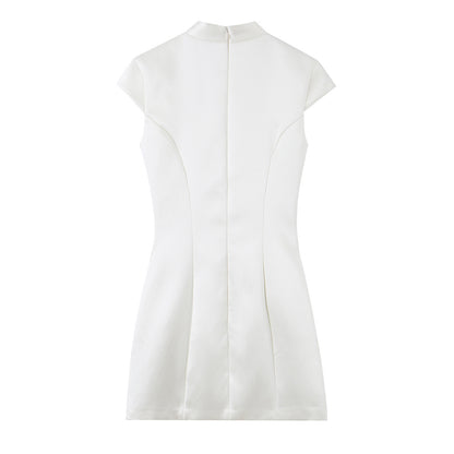 Elegant silk rope knot dress