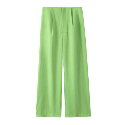 Simple short sleeved suit long pants suit set