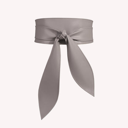 Women's Wide Waist Belt, Soft, Versatile, Elegant Bow Ribbon