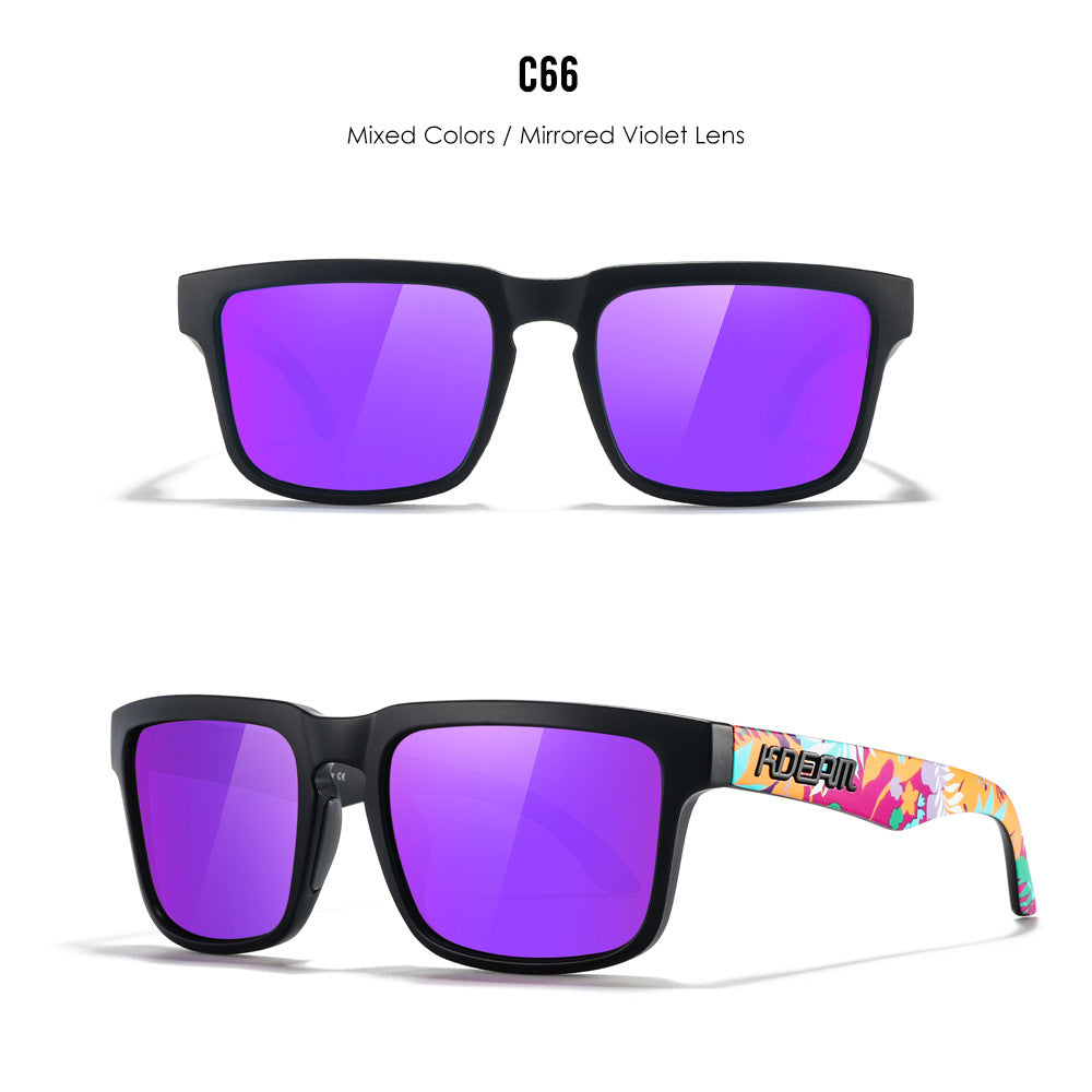 Classic polarized sunglasses for men and women ultra light driving glasses colorful real film sunglasses