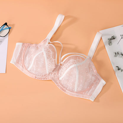 Lace Plus Size Bra Full Cup Bra for Women Large Bust Minimizing Lace Bra Underwear for Women