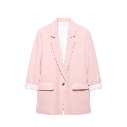Elegant and casual loose fitting small suit jacket