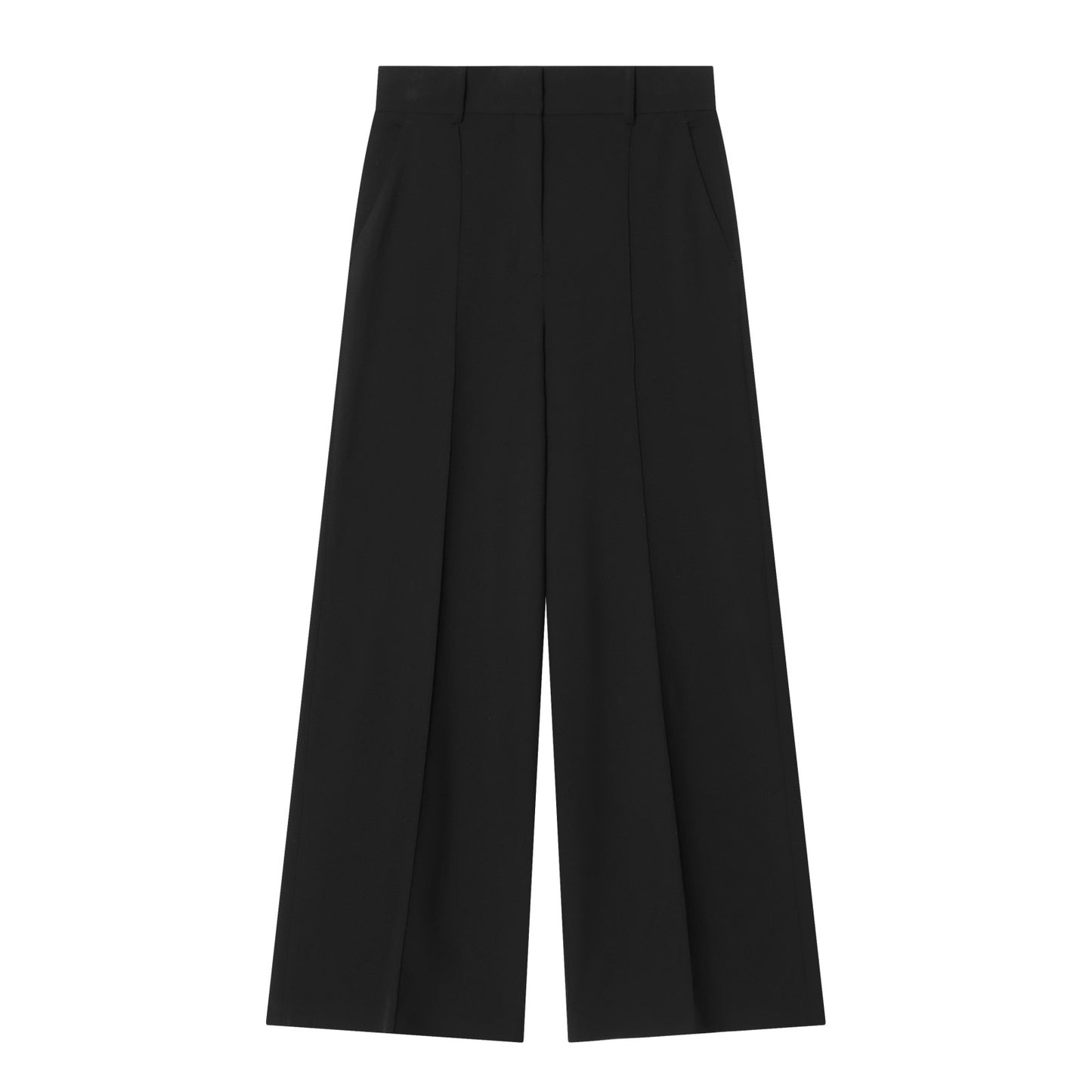 Slim fit vest+straight leg pants with sharp edges