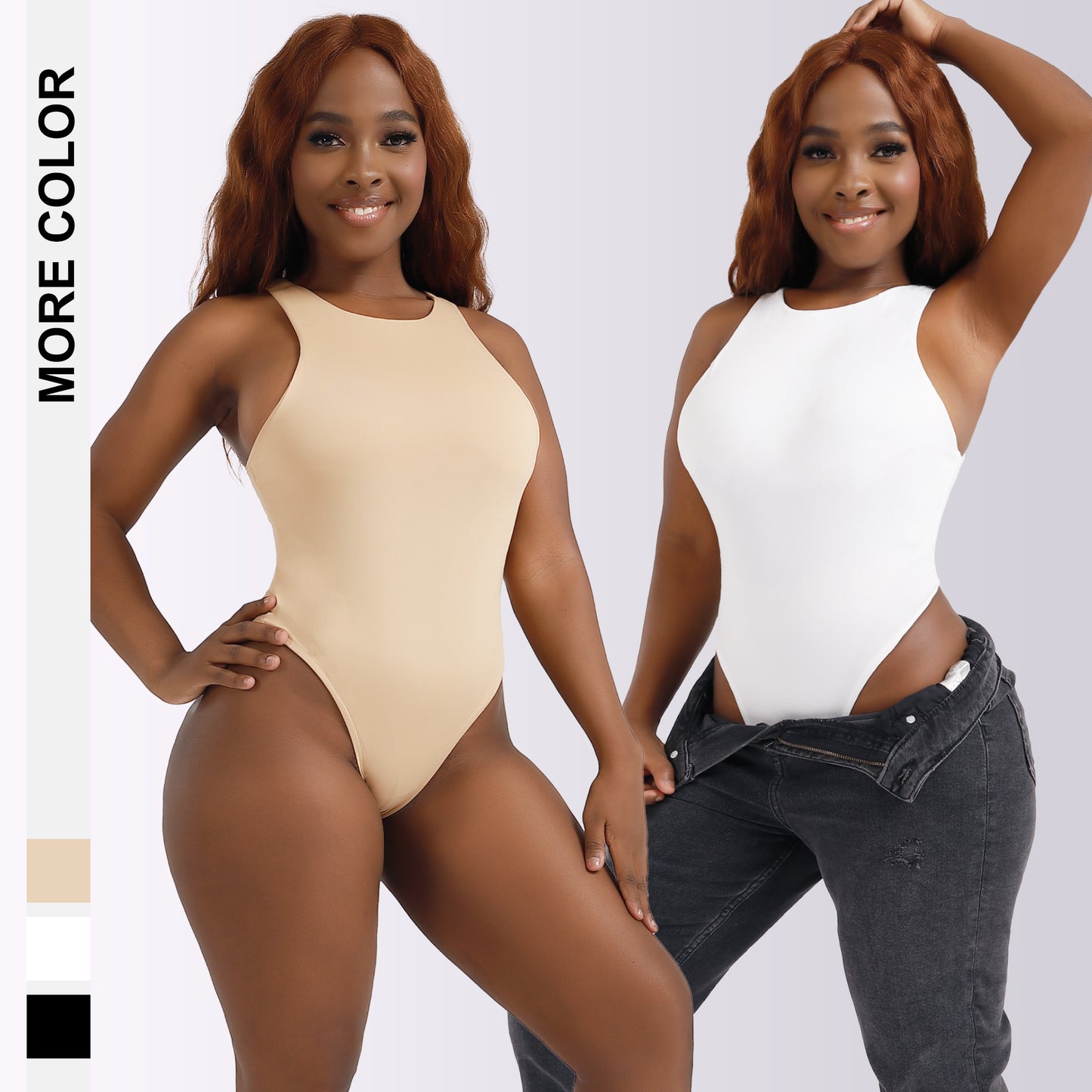 Women's Bodysuit Sleeveles Solid Color Round Neck Sexy Jumpsuit