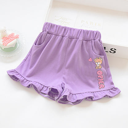 Girl wearing underwear in spring and autumn