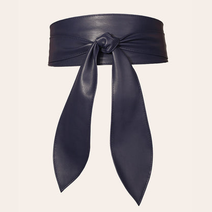Women's Wide Waist Belt, Soft, Versatile, Elegant Bow Ribbon