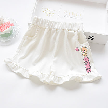 Girl wearing underwear in spring and autumn
