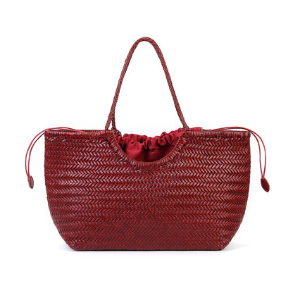 Large capacity woven bag for women