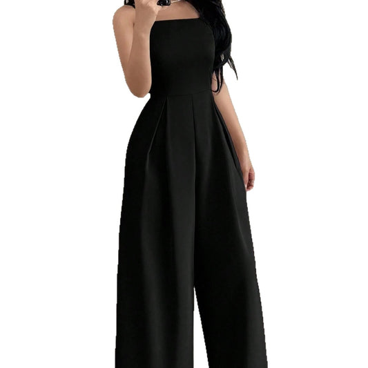 Sleeveless loose jumpsuit