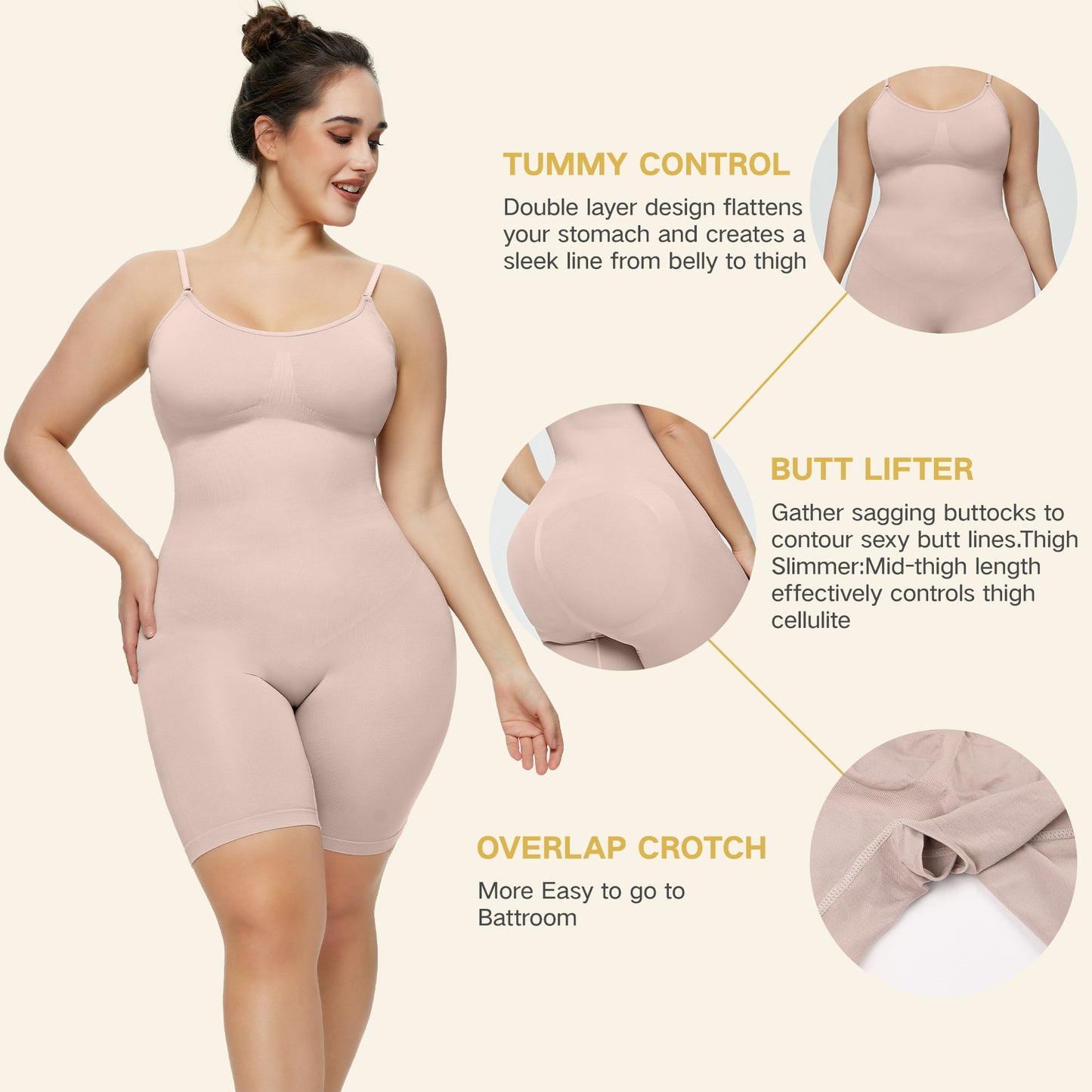 Women's Body Shaper  Waist Trainer Large Size Bodysuit Can Print