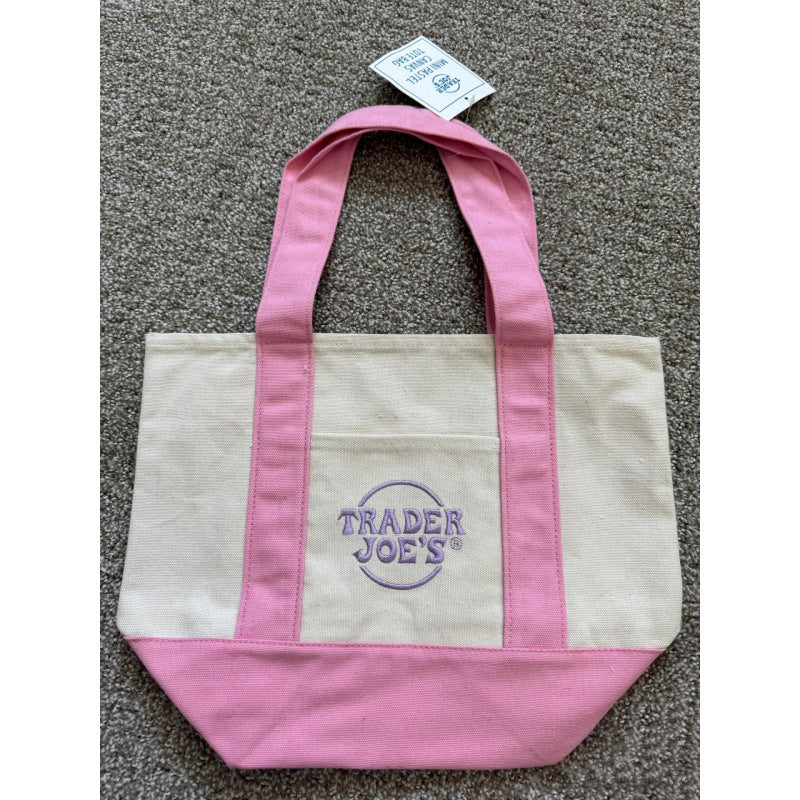 Trendy canvas tote shopping bag