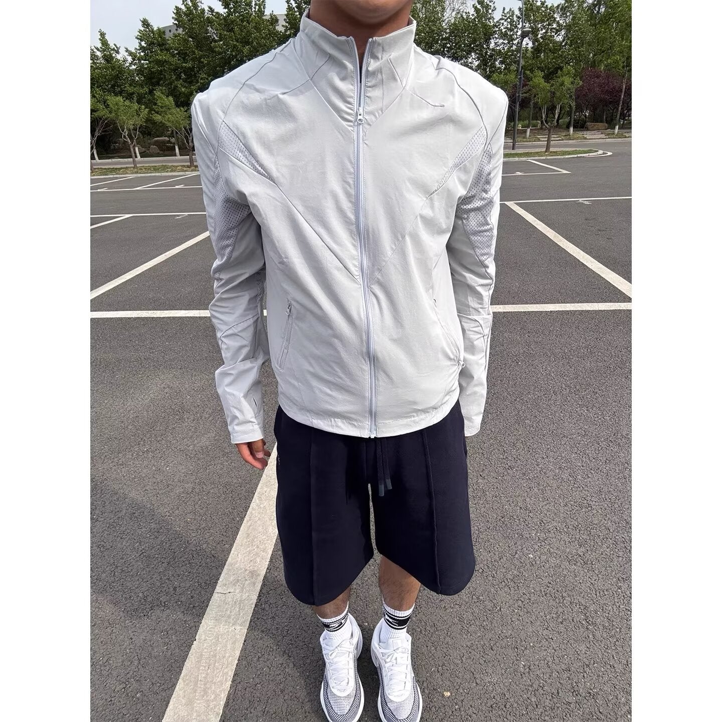 Jacket for Men, Mesh Breathable Shield Outdoor Soft Shell Windbreaker