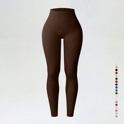 Threaded autumn and winter yoga pants seamless fitness pants high waisted sports yoga clothes leggings